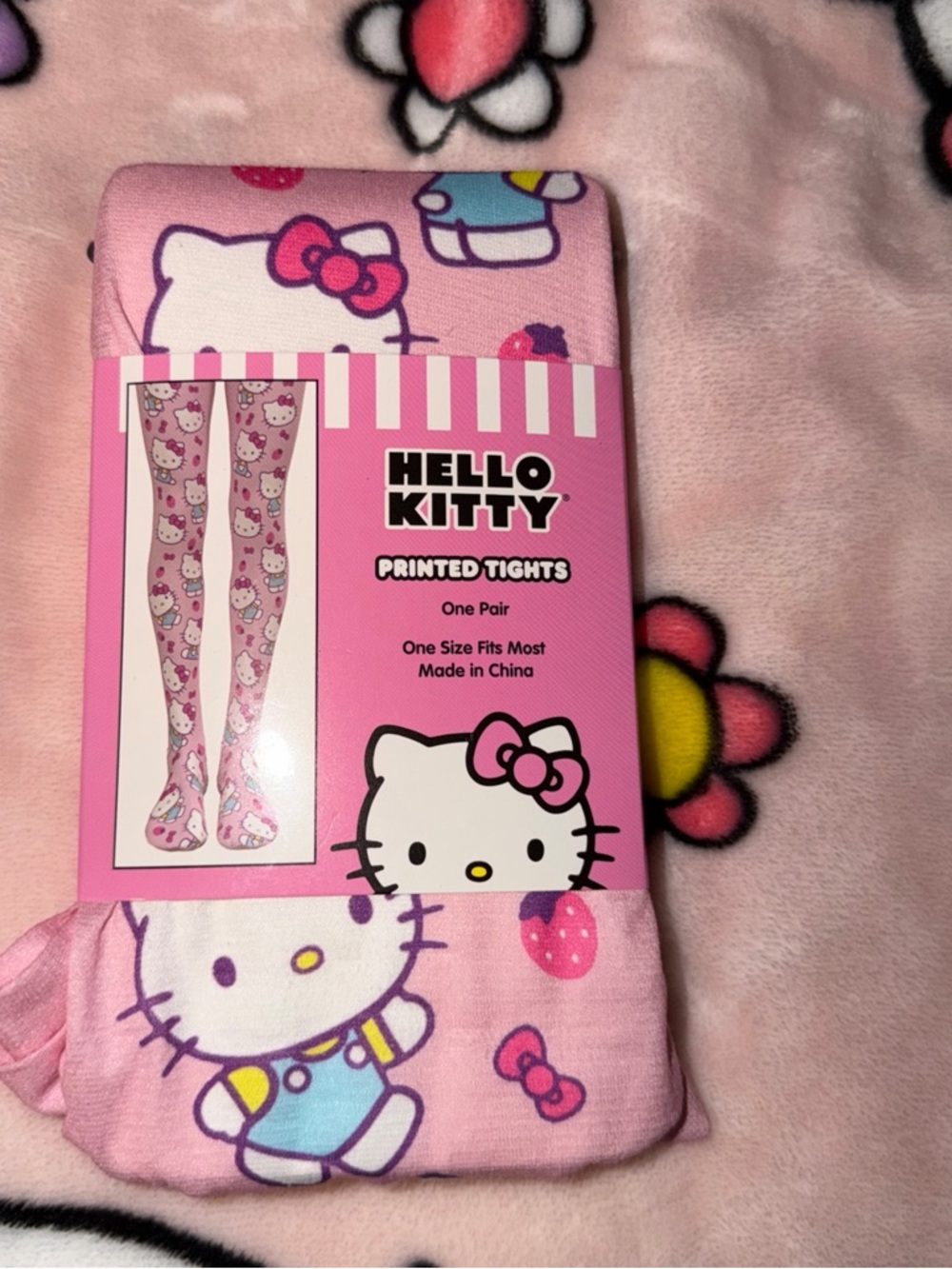 Hello Kitty Pink All-Over Printed Tights